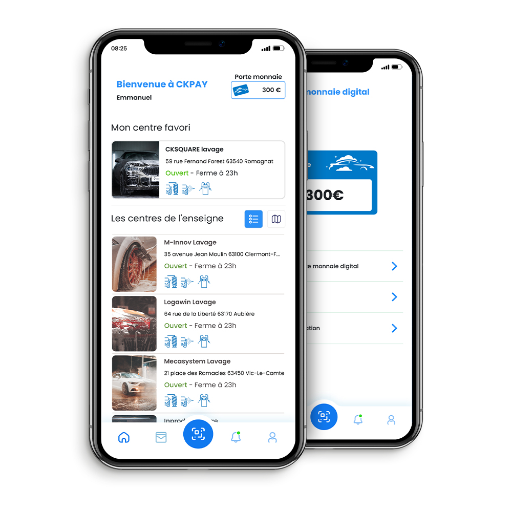 Application CKPAY sur smartphone